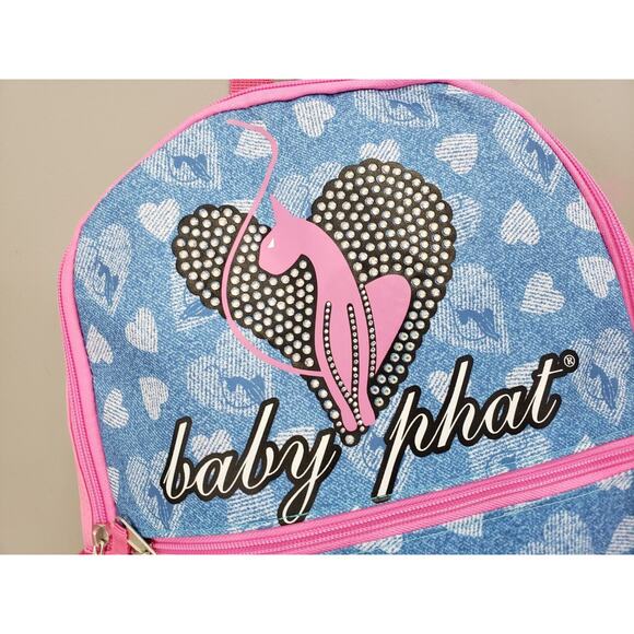 NEW Baby Phat Backpack Cat y2k purse hip hop vintage rhinestone pink glam school - Picture 2 of 8